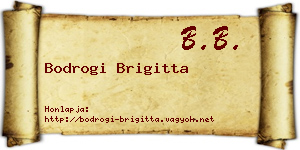 Bodrogi Brigitta névjegykártya